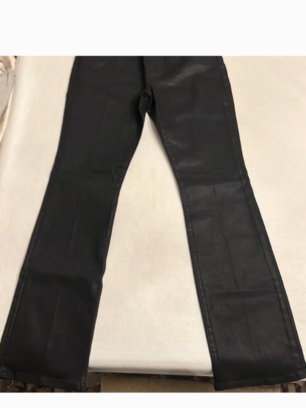 FRAME Le Mini Boot JEANS COATED BLACK MID Rise 31 x 32 NWT - Picture 6 of 11